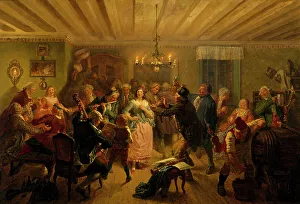 Flute Player Prints: The Concert at Tre Byttor (The Three Barrels tavern in Stockholm's Djurgården Park)