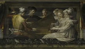 Bologna Gallery: Concert with violin, lute and spinet, 1550-1552. Creator: Niccolo dell Abate (1509 / 12-1571)
