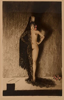 Sadness Gallery: Conchita, 1929. Creator: Icart, Louis Justin Laurent (1888-1950)