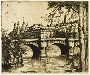 Palais De Justice Prints: The Conciergerie, Paris, 1908. Creator: Donald Shaw MacLaughlan
