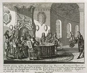 Images Dated 8th March 2011: Conclusion of the Peace Treaty of Nystad on 20th August 1721