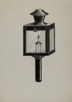 Huston Florence Prints: Concord Stage Lamp, 1936. Creator: Florence Huston