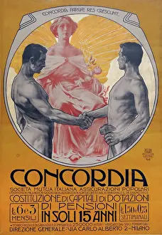Leopoldo 1868 1944 Prints: Concordia Assicurazioni, c1906. Creator: Metlicovitz, Leopoldo (1868-1944)