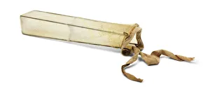 Condom made from sheep intestine, c. 1800