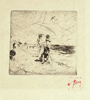 Robert F Prints: Coney Island, 1880. Creator: Robert Frederick Blum