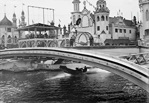 Carnival Prints: Coney Island, in Luna Park; Wire walkers & the Chute Boat