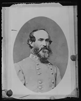Officer Collection: Confederate General Jubal Early, head-and-shoulders portrait, c1860-1870, photographed later