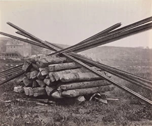 Andrew J Gallery: Confederate Method of Destroying Rail Roads at McCloud Mill, Virginia, 1863