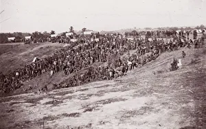 Confederates Gallery: Confederate Prisoners at Belle Plain, 1863. Creator: Tim O Sullivan
