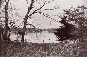 Andrew J Russell Prints: Confederate Prisoners for Exchange, Coxs Landing, James River, 1864