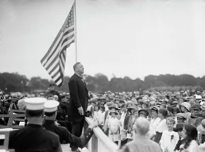 Reunion Prints: Confederate Reunion - Secretary Daniels Speaking On Registration Day