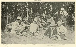 Davis Prints: Conference After Rough Riders Battle, Spanish-American War, June 1898, (1899)