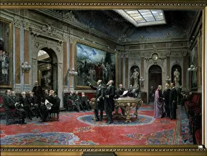 Spain Autonomous Region Of Madrid Gallery: Conference of the Senate in March 1904 Oil by Asterio Mananos