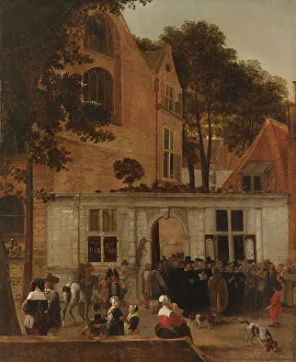 Leyden South Holland Netherlands Prints: The Conferring of a Degree at the University of Leiden about 1650