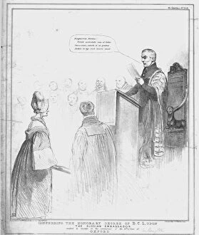 1st Duke Of Wellington Gallery: Conferring the Honorary Degree of D.C.L. Upon The Russian Embassador, 1834. Creator: John Doyle