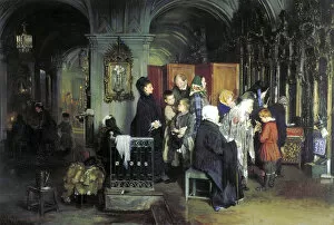 Aleksey Collection: Before the Confession, 1877. Artist: Alexei Ivanovich Korzukhin