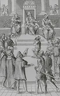 Criminal Prints: Confession for amends before the tribunal, 1556, (1878). Creator: Unknown