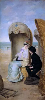 The Confession. Artist: Palmaroli y Gonzalez, Vicente (1834-1896) The Confession. Artist: Palmaroli y Gonzalez, Vicente (1834-1896)