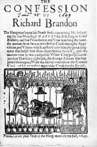Regicide Prints: The Confession of Richard Brandon, 1649