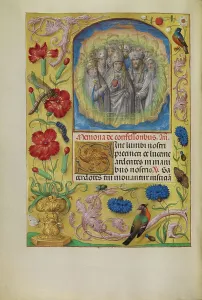 Floral Border Prints: Confessor Saints; Spinola Hours, about 1510-1520. Creator: Master of James IV of Scotland