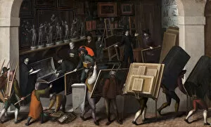 Genre Scene Gallery: The Confiscation of the Contents of a Painters Studio, ca 1590