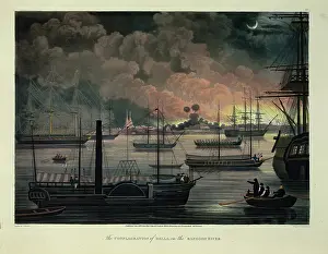 Burma Prints: The Conflagration of Dalla, on the Rangoon River