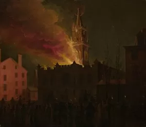 Conflagration of the Masonic Hall, Chestnut Street, Philadelphia, Pennsylvania, 1819