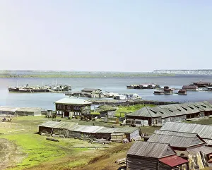 Clear Sky Prints: Confluence of the Irtysh and Tobol rivers