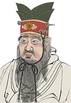 Thinker Gallery: Confucius (551-479 BC), Chinese philosopher. From a rubbing of a marble slab in a Confucian temple