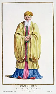 6th Century Bc Prints: Confucius, ancient Chinese philosopher, (1780). Artist: Pierre Duflos