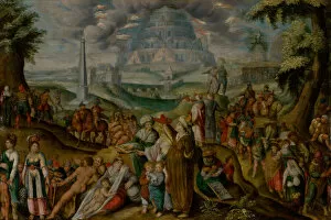Bratislava Gallery: The Confusion of Tongues, 1600s. Creator: Mander, Karel van, the Elder (1548-1606)