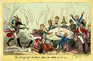 Congress Of Vienna Gallery: The Congress dissolved before the Cake was Cut up, Caricature on the Congress of Vienna, 1815