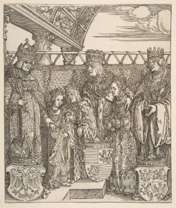 Crowns Prints: The Congress of Princes at Vienna, from the Triumphal Arch of Emperor Maximilian I, 1515