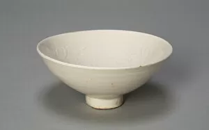 Awata Ware Collection: Conical Bowl with Peonies and Leaves, Song dynasty (960-1279). Creator: Unknown