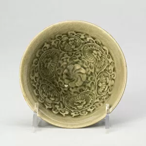 Yaozhou Ware Gallery: Conical Bowl with Peony Scroll, Northern Song (960-1127) or Jin dynasty (1115-1234)