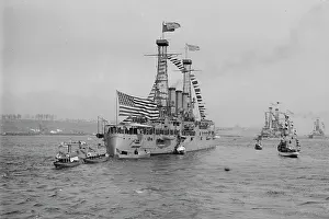 Us Flag Prints: CONNECTICUT & MAYFLOWER, between c1910 and c1915. Creator: Bain News Service