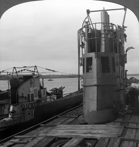 Minelayer Prints: Conning tower of a mine-laying German U-boat