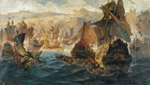 Constantinople Gallery: The Conquest of Constantinople by the Crusaders. Artist: Chatzis, Vasilios (1870-1915)