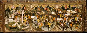Tempera On Wood Collection: The Conquest of Naples by Charles of Durazzo, 1381-82. Creator: Master of Charles of Durazzo