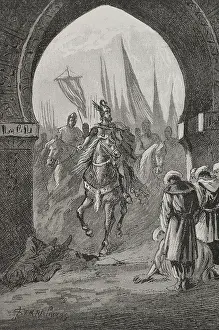 Conquest of Valencia: On 9 October 1238 King James I (1208-1276) entered the city of Valencia, 1890. Creator: Joan Serra y Pausas