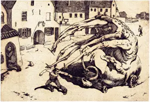 Scary Prints: The Conscience, 1911. Creator: Vasyl Masyutin