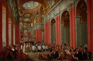 Pannini Panini Prints: The Consecration of Giuseppe Pozzobonelli as Archbishop in San Carlo al Corso