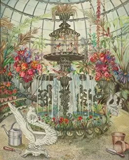Birdcage Gallery: Conservatory Fountain, c. 1938. Creator: Perkins Harnly