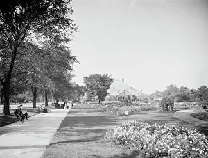Park Bench Prints: Conservatory & gardens, Lincoln Park