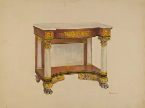 Pier Table Prints: Console Table, 1936. Creator: Joseph Rothenberg