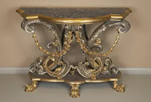 Silvered Prints: Console Table, Rome, c. 1740. Creator: Unknown