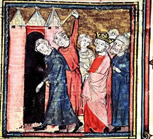 Conspiracy against Louis I the Pious, Emperor of the West, miniature in Great