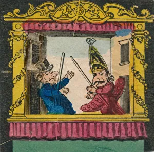 Mr Punch Gallery: The Constable and Punch, late 18th-early 19th century? Creator: Unknown