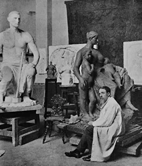 Constantin Meunier in his Studio, 1905. Artist: M Duyk
