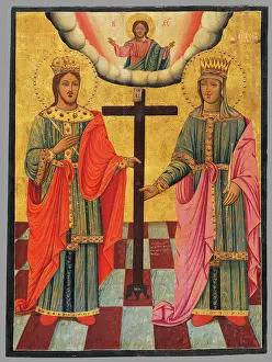 Orava Gallery Prints: Constantine and Helena (icon), 1812-1818. Creator: Unknown